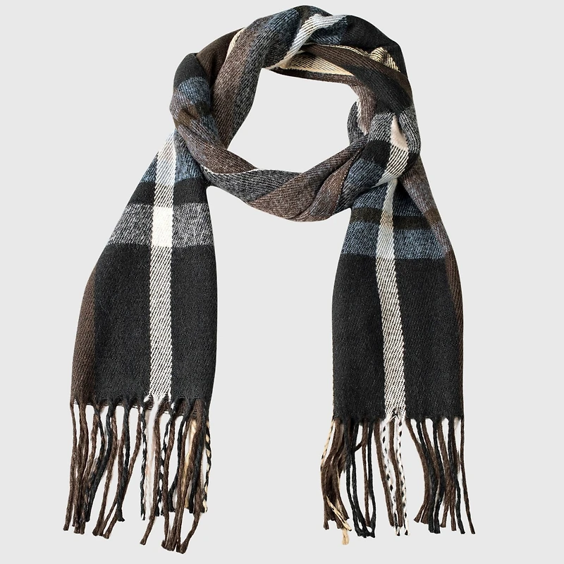 Alpine Swiss Men's Scarf Soft 80 Inch Long Warm Scarves Plaids Winter Shawl