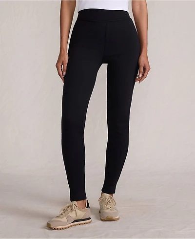 Lands' End Women's High Rise Serious Sweats Fleece Lined Pocket Leggings