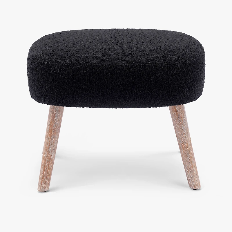 21.6" Wide Square Upholstered Cushion Ottoman Foot Stool