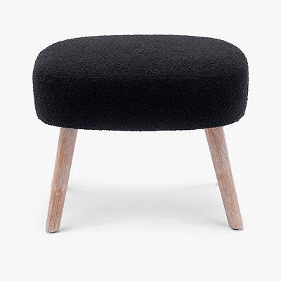 21.6" Wide Square Upholstered Cushion Ottoman Foot Stool