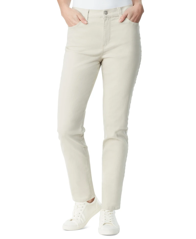 Gloria Vanderbilt Petite Amanda High Rise Straight-Leg Jeans, & Short
