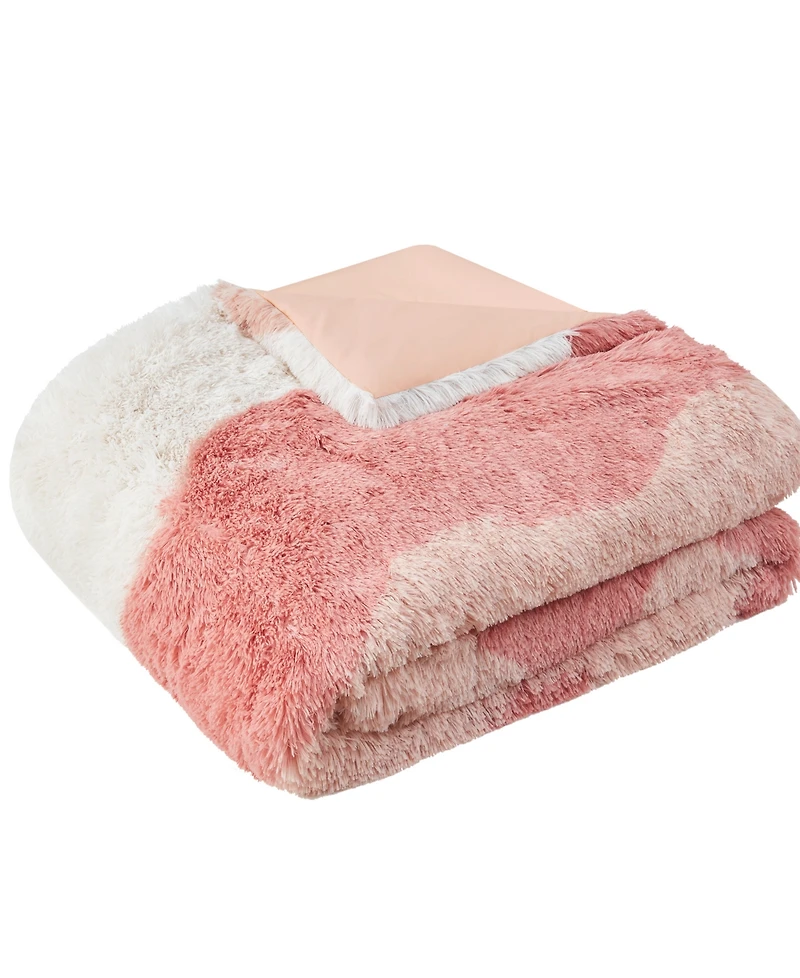 Intelligent Design Cassie Ombre Shaggy Faux Fur 3 Piece Comforter Set