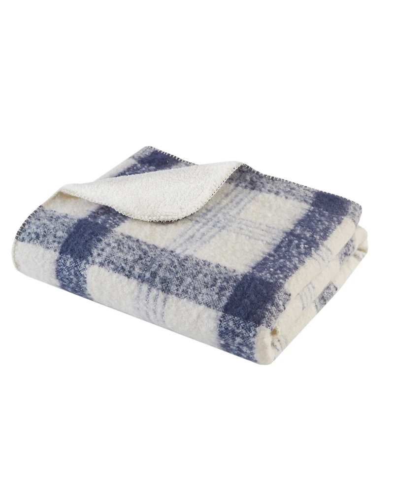 Woolrich Bloomington Faux Mohair to Sherpa Throw, 50" x 60"