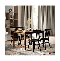 Merrick Lane Hayden Wooden Dining Table With Tapered Legs
