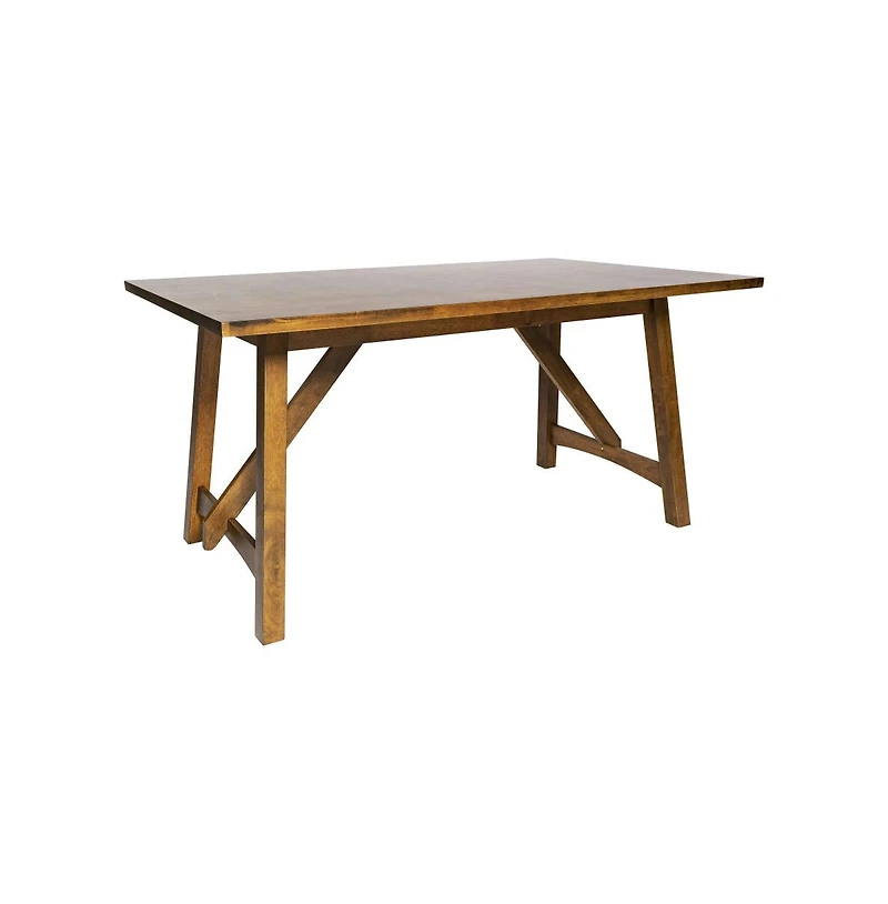 Merrick Lane Carroll Wooden Dining Table With Trestle Style Base