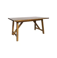Merrick Lane Carroll Wooden Dining Table With Trestle Style Base