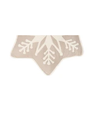 18" x 18" Snowflake Shaped Tufted Christmas Throw Pillow