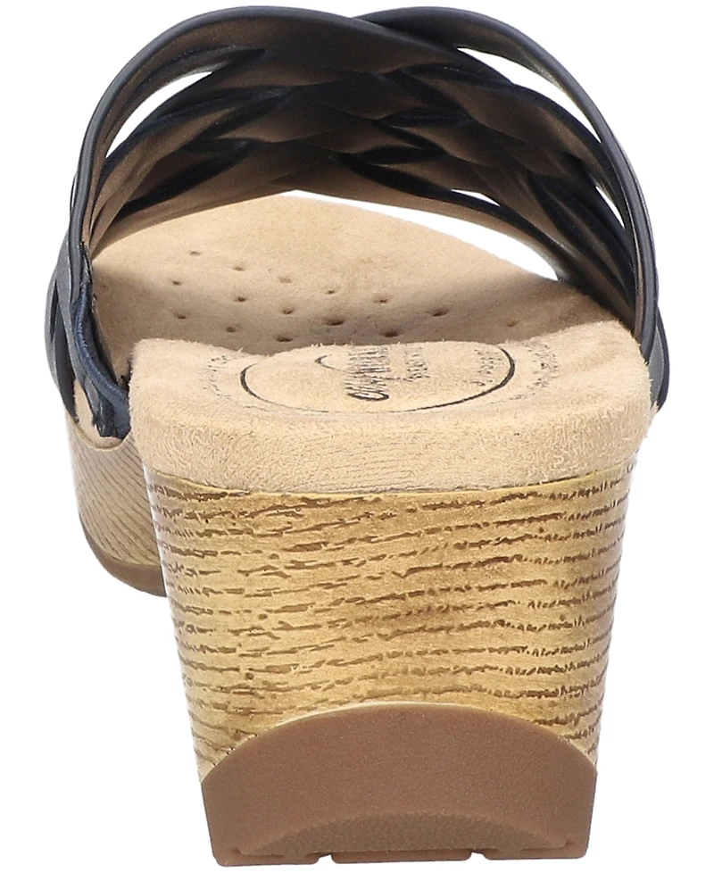 Easy Street Women's Rosanna Slip-On Slip Resistant Wedge Sandals