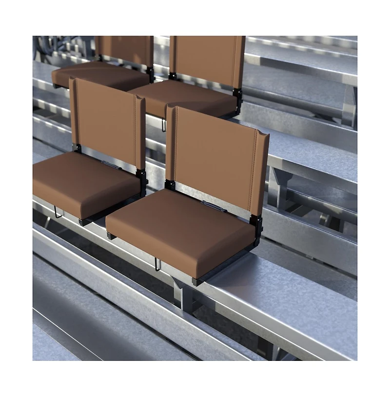 Set Of 2 500 Lb. Rated Lightweight Stadium Chair With Ultra-Padded Seat