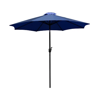Bali 9' Round Uv Resistant Outdoor Patio Umbrella With Height Lever And 33° Push Button Tilt