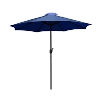 Bali 9' Round Uv Resistant Outdoor Patio Umbrella With Height Lever And 33° Push Button Tilt