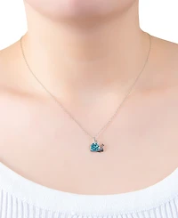 Crystal Pave Snail Pendant Necklace in Sterling Silver, 16" + 2" extender, Exclusively at Macy's