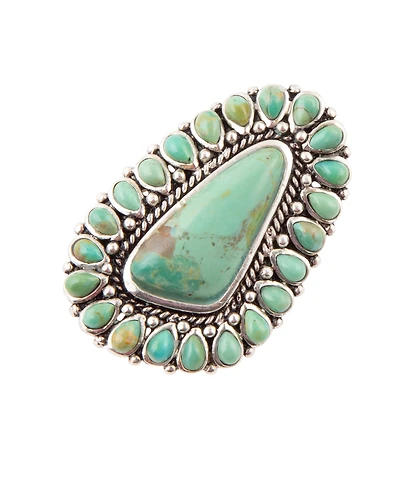 Barse Sedona Genuine Turquoise Abstract Band Ring