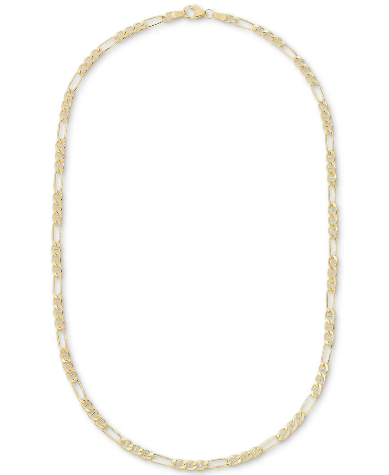 Mariner & Figaro Link 22" Chain Necklace (4mm) in 10k Gold