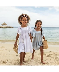 Toddler, Child Girls Cornflower Gingham Beach Dress