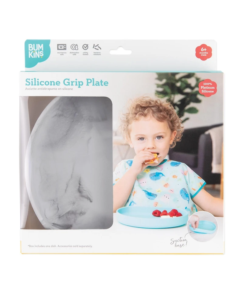 Bumkins Baby Boys and Girls Silicone Grip Plate