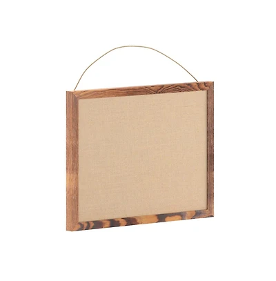 Clarey Linen Display Board With Wooden Frame And Push Pins