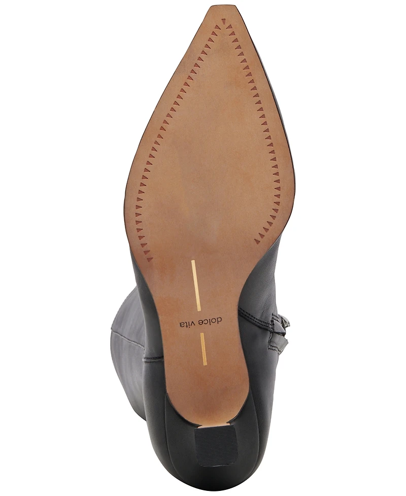 Dolce Vita Women's Auggie Pointed-Toe Kitten-Heel Knee-High Dress Boots