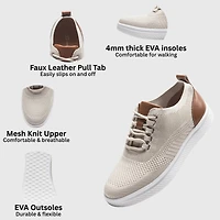Alpine Swiss Men's Brad Lightweight Dress Sneakers – Breathable Mesh Oxford Shoes for Business Casual & Everyday Comfort with Cushioned Sole