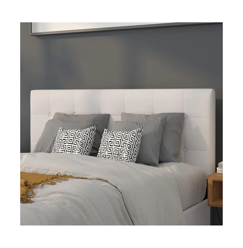 Button Tufted Full Upholstered Headboard
