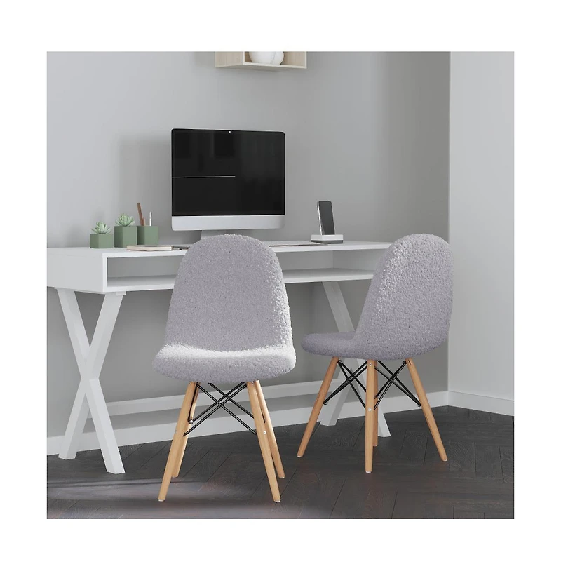 Set Of 2 Lyon Accent Chairs, Modern Chair For Bedroom, Entryway, And Living Room