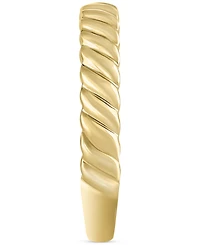 Diagonally Textured Polished Wedding Band 14k Gold
