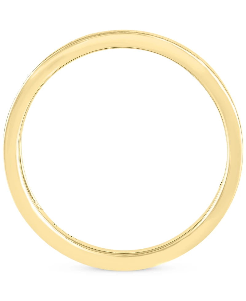 Brush Finish Textured Wedding Band 14k Gold