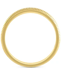 Raised Textured Multirow Stackable Band 14k Gold
