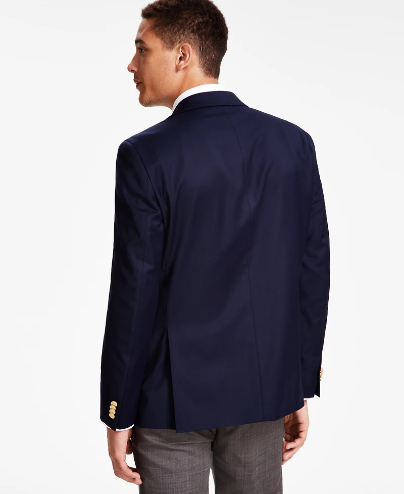Tommy Hilfiger Men's Modern-Fit Solid Navy Blazer