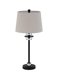 28.5" Height Metal and Crystal Lamp Set