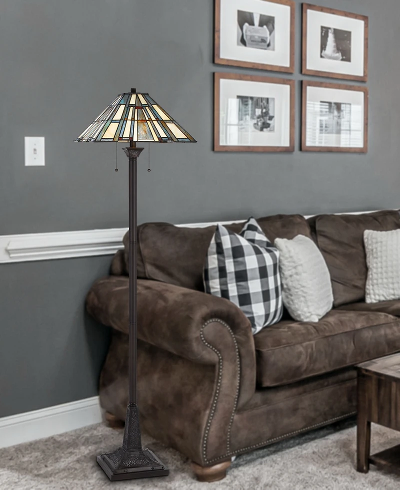62" Height Metal and Resin Floor Lamp