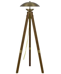 Lakeland 55" Height Wood and Metal Floor Lamp