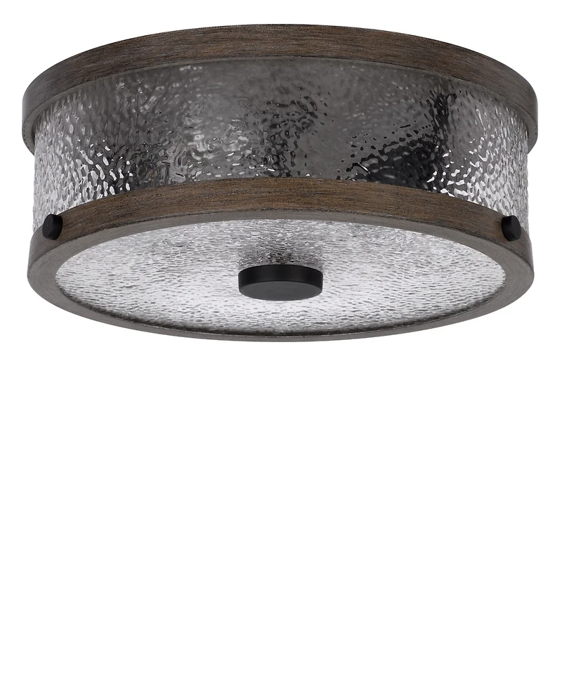 Mateo 4.5" Height Metal and Glass Semi Flush Mount