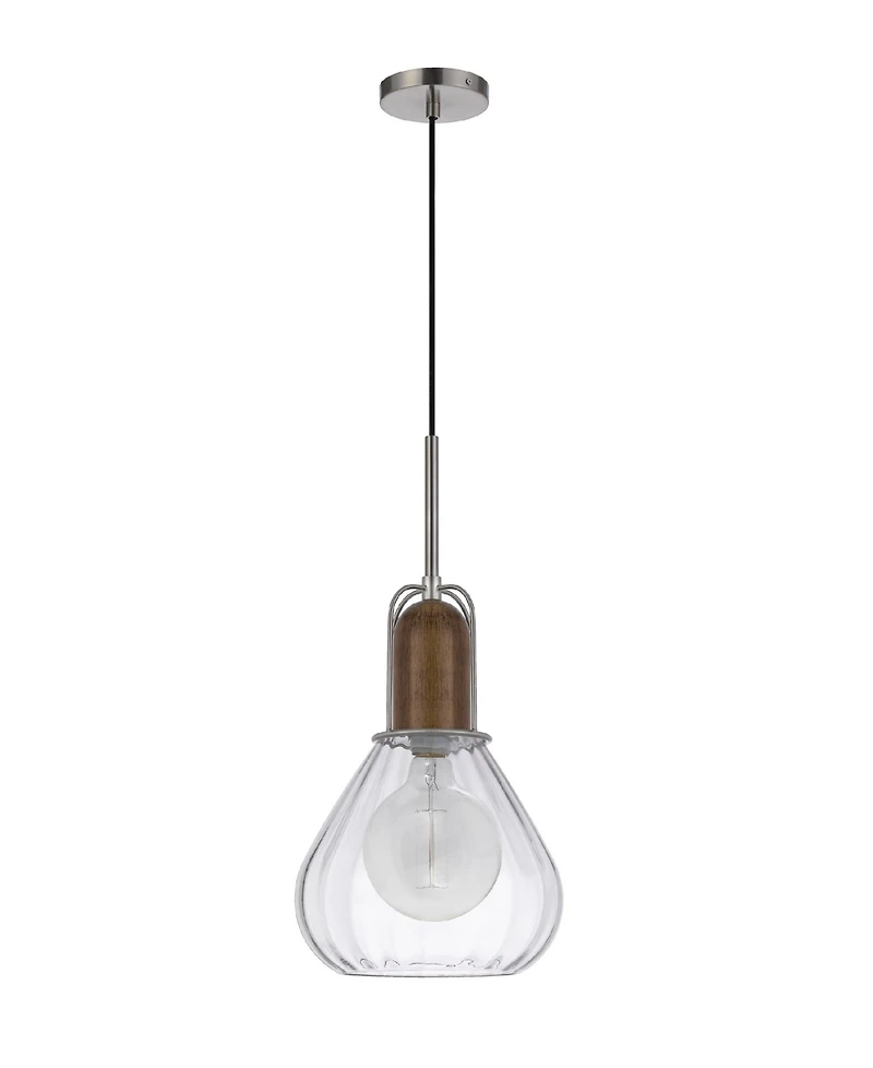 Rochelle 22" Height Metal and Wood Pendant