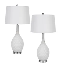 Pori 30.5" Height Glass Table Lamp Set