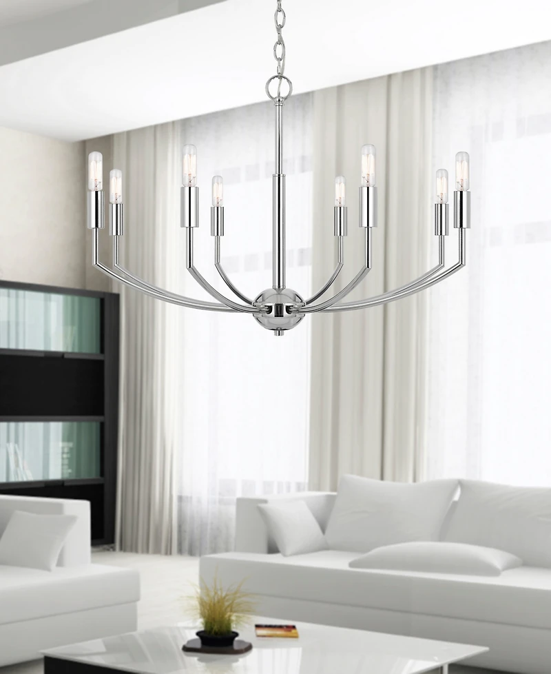 Maxton 8 Light 19" Height Metal Chandelier