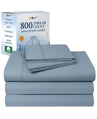 California Design Den Luxury Bed Sheets Set - 800 Thread Count 100% Cotton Sheets, Deep Pocket