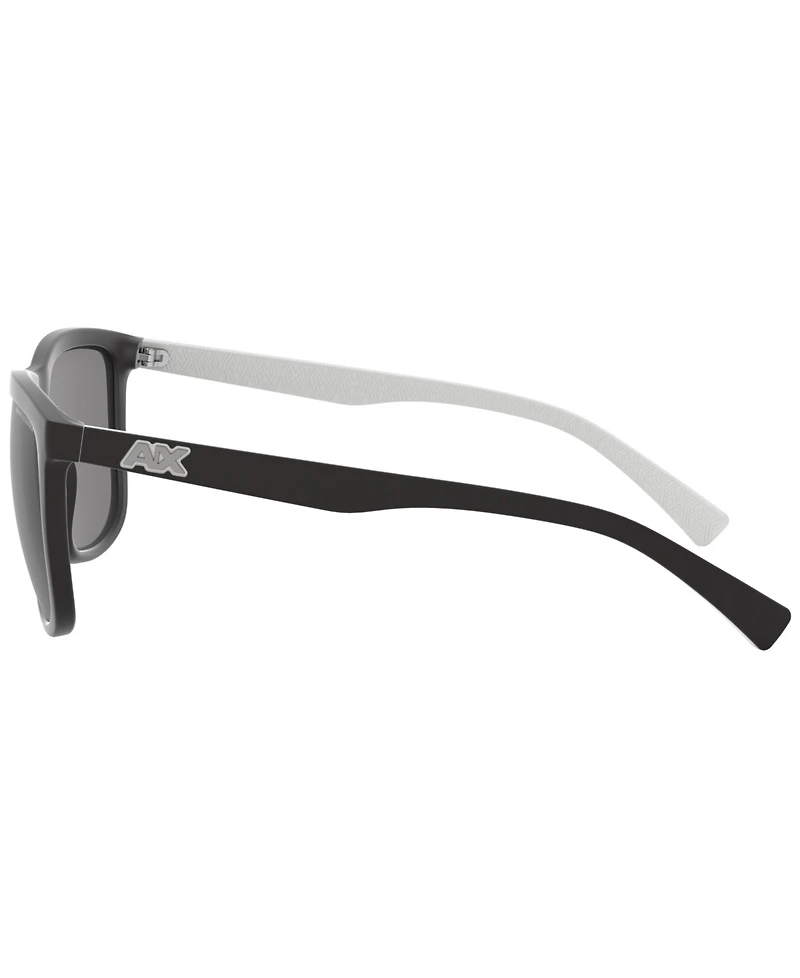 A|X Armani Exchange Men's Polarized Low Bridge Fit Sunglasses, Polar AX4093SF