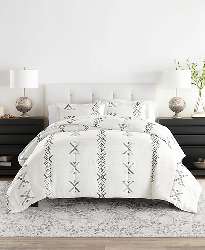 ienjoy Home Urban Stitch Patterned Comforter Set, King/California King