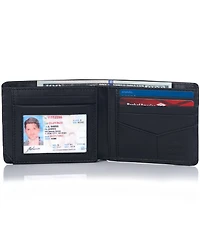 Alpine Swiss Rfid Mens Wallet Deluxe Capacity Hybrid Bifold Flipout Id Window