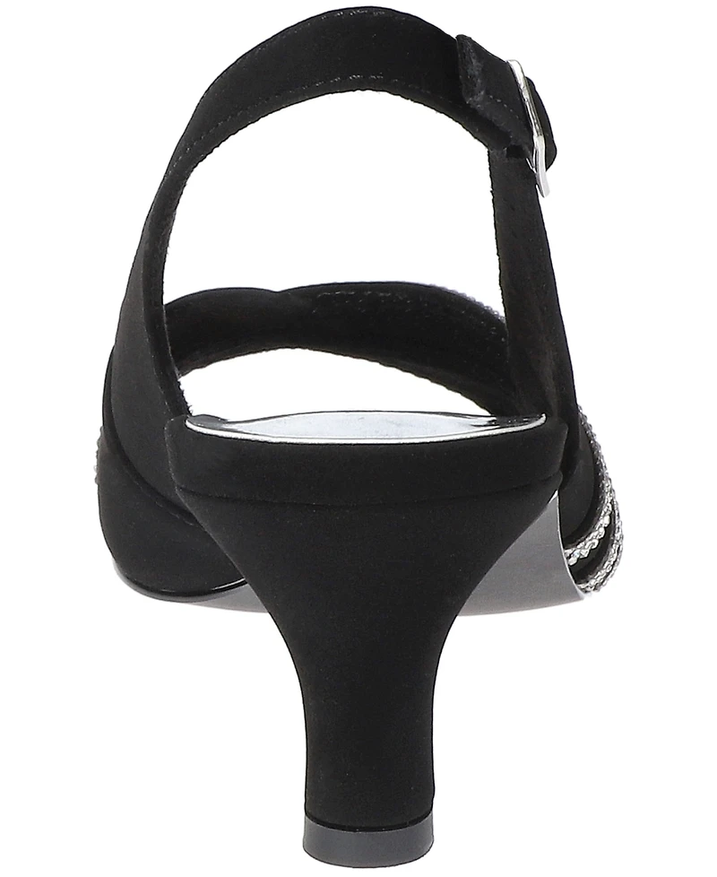 Easy Street Women's Teton Buckle Slingback Dress Sandals