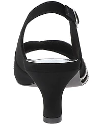 Easy Street Women's Teton Buckle Slingback Dress Sandals