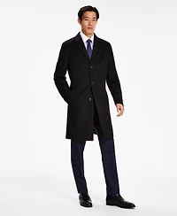 Tommy Hilfiger Men's Addison Wool-Blend Trim Fit Overcoat