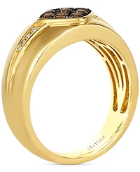 Le Vian Men's Chocolate Diamond & Nude Diamond Cluster Ring (1/2 ct. t.w.) in 14k Gold