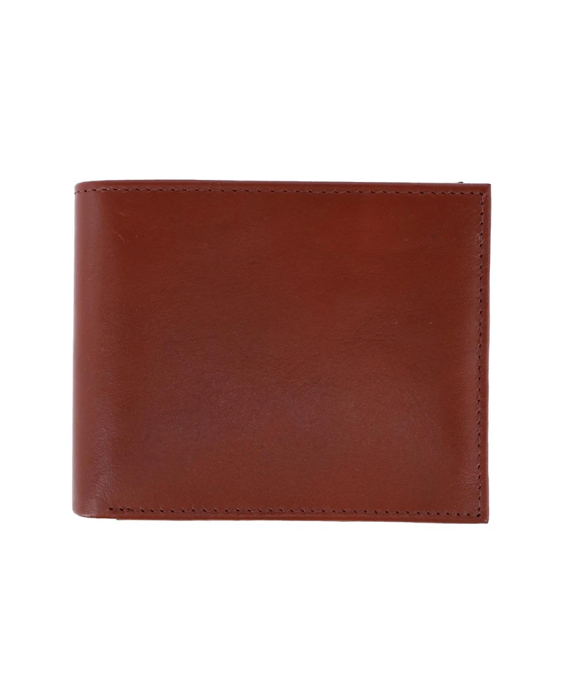 Trafalgar Men's Orion Leather 8-Slot Bi-Fold Wallet with Removable Id Card Case