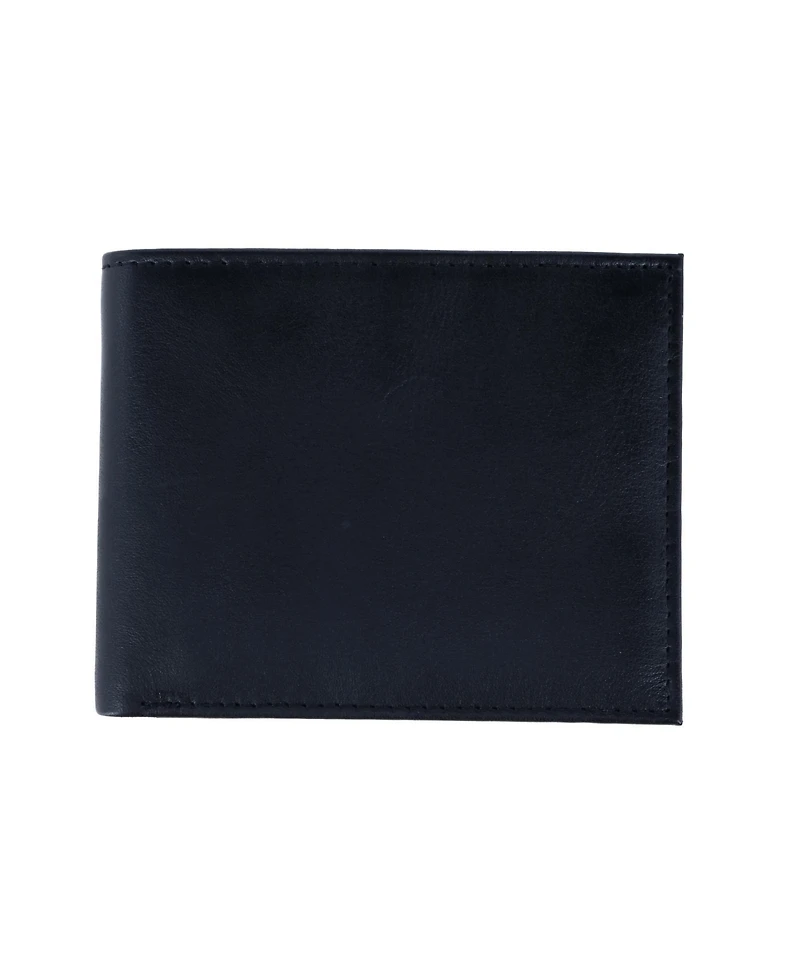 Trafalgar Men's Orion Leather 8-Slot Bi-Fold Wallet with Removable Id Card Case