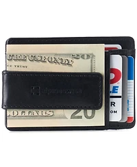 Alpine Swiss Mens Rfid Safe Slim Magnetic Money Clip Leather Front Pocket Wallet