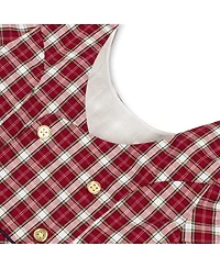 Hope & Henry Big Girls Short Sleeve Button Back Schoolgirl Dress