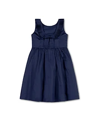 Hope & Henry Big Girls Sleeveless Pleated Collar Sateen Party Dress