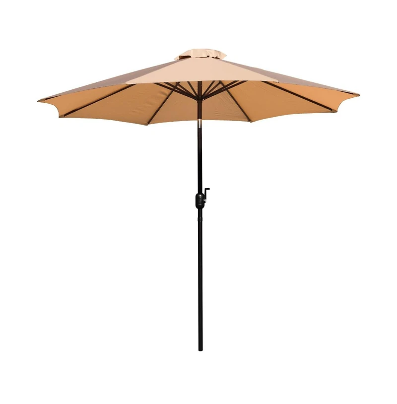 Bali 9' Round Uv Resistant Outdoor Patio Umbrella With Height Lever And 33° Push Button Tilt